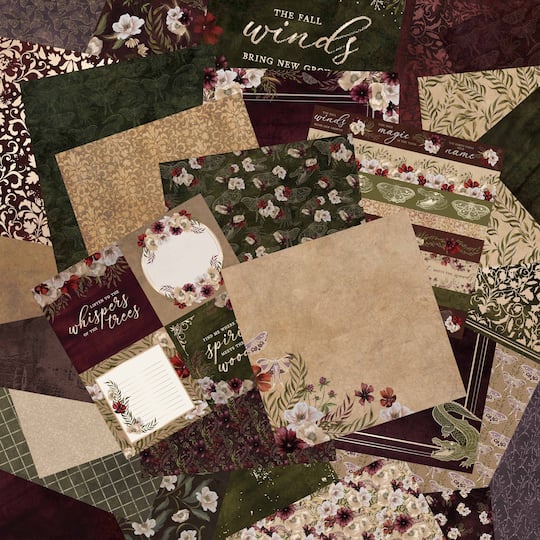12" x 12" Enchanted Botanica Paper Pad by Recollections™, 58 Sheets